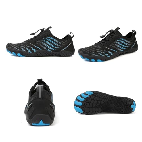 Hike Barefoot Shoes Women Men, New Healthy & Non-Slip Barefoot Shoes Unisex, Grounding Shoes for Sports(Dark Blue,5.5men/7.5women)2
