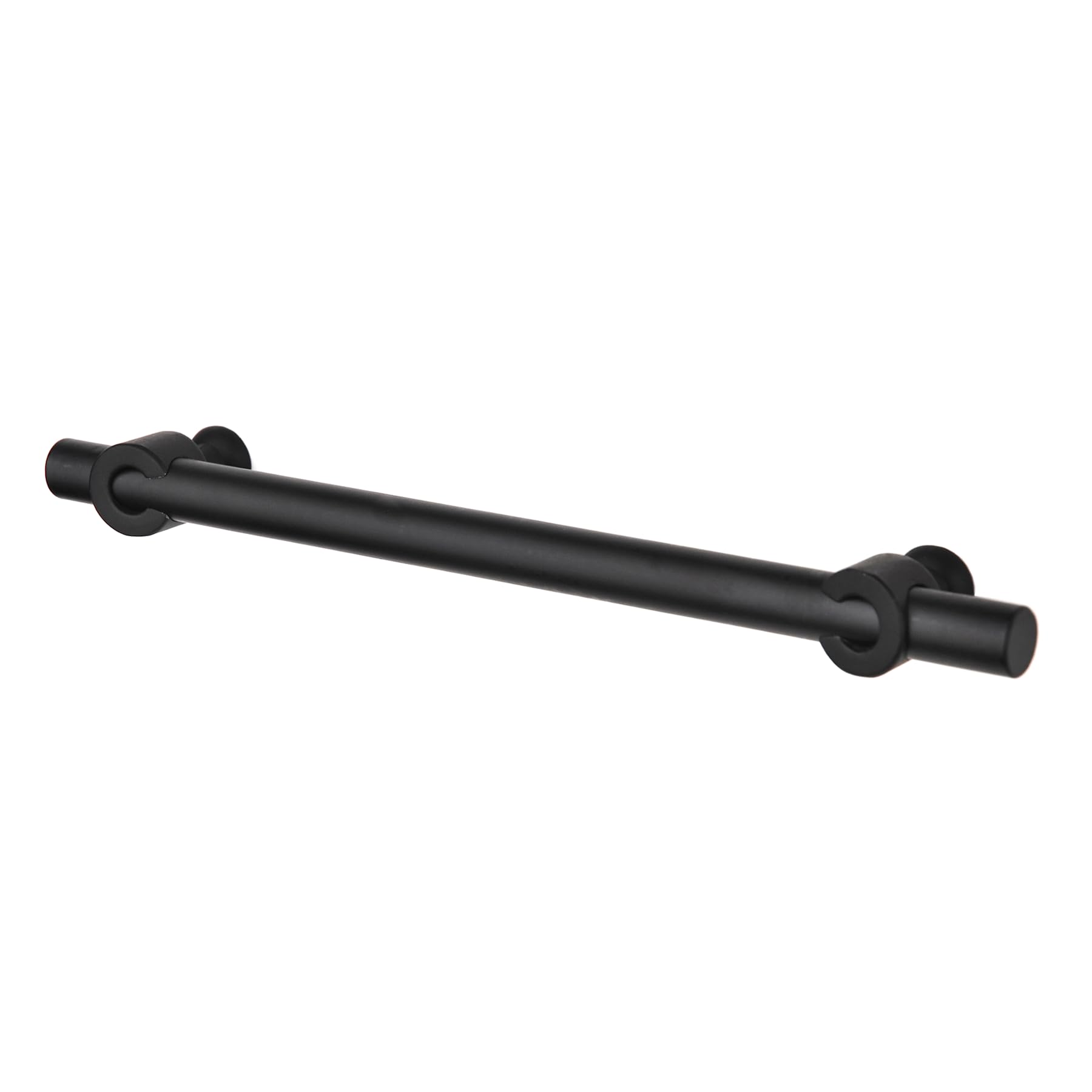 Decoranddecor Tafetta T-Bar Kitchen Cabinet Handles – Traditional Minimal Design Cupboard Pulls – Sleek Furniture Handles for Kitchens and Cabinets - Matt Black 224mm Hole Centre