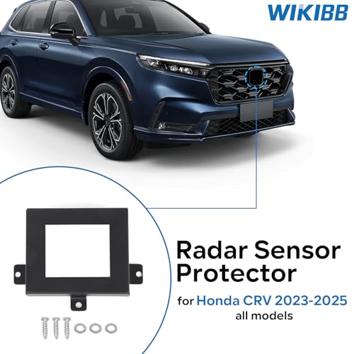 Image of Front Radar Sensor Protector Cover Compatible with Honda CR-V CRV All Models 2023-2025, Vehicle Radar Sensor Protector Cover Accessory for CRV Honda with Screws, Black