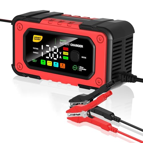 Smart Saver Car Battery Charger, 12V 7A Smart Battery Charger for...