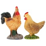 Décoration poule en résine : son design classique, simple et élégant, offre de nombreuses possibilités d'utilisation. mini poules de ferme miniatures