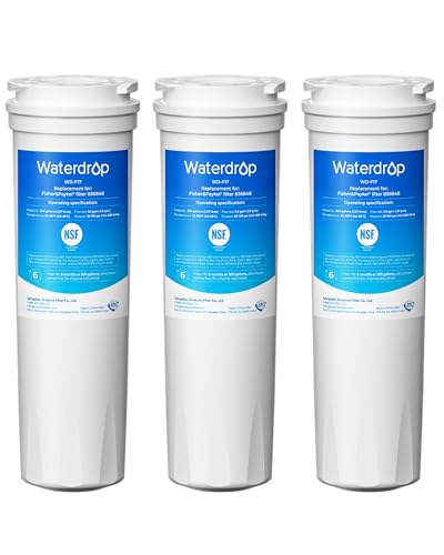 Waterdrop 836848 Replacement for Fisher & Paykel 836860 862285 862284 E402 E442B E522B RO185014 RO185011 Refrigerator Water Filter Pack of 3