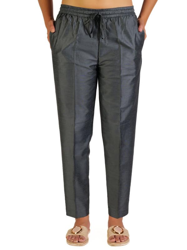 Image of Trouser Pants for Women,Stylish Trousers for Woman for Kurti Relaxed & Regular Straight fit Palazzo,Ethnic Bottom Formal Pants for Women Office wear Casual & Daily Use