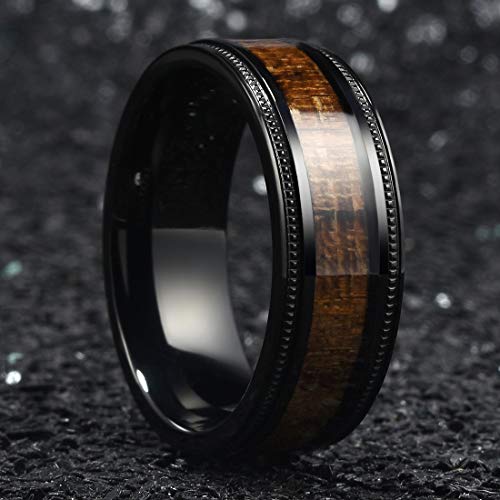 King Will OY-TRM062-11 Nature 8Mm Black Titanium Ring thumb #2