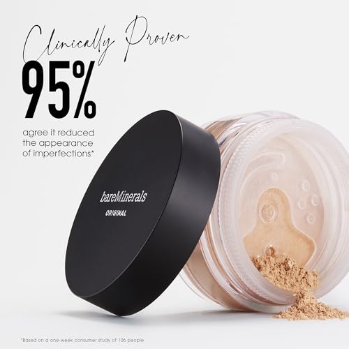 bareminerals original get started kit 3-piece makeup set includes full-sized original loose mineral foundation spf 15 travel-sized beautiful finish brush amp original mineral veil setting powder