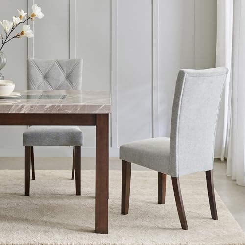 Image of Home Centre Harmony Sia NXT Set of 2 Fabric Dining Chairs - Grey
