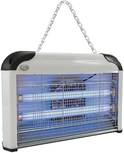 Zanzariera Elettrica Stermina Insetti Mosche Zanzare 2 Lampade 32W con Ventola di Aspirazione