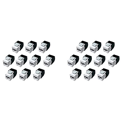 Bloepum 50-Pack Cat6A RJ45 Jack - Cat6 Compatible -180 Degree Toolless -Ethernet Wall Jack -Cat6A Network Coupler