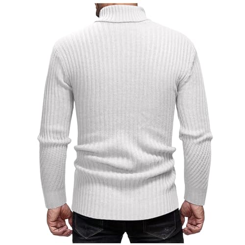 Mens Turtleneck Sweater Slim Fit Cable Knitted Casual Pullover Lightweight Ribbed Fall Winter Long Sleeve Sweaters2