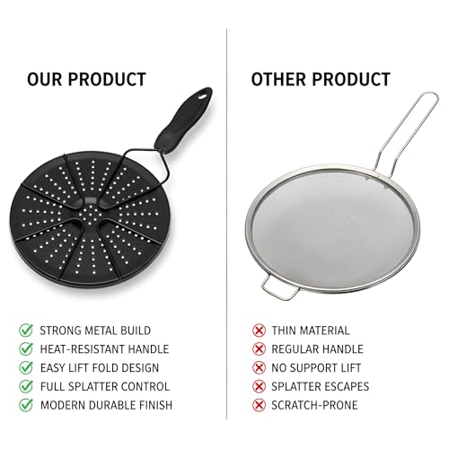 Image of Heavy Stainless Steel Heat Diffuser Plate for Gas Stove Best Nonstick BBQ Frying Plate Flame Tamer Simmer Plate Even Heat Cooking Roti Papad Milk Tea Coffee Fast Heating Kitchen Black