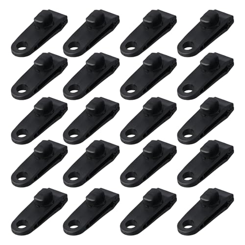 20 Stück Plane Befestigung Clip, Multifunktion Zeltklemme, Markisenklemme, für Boots Zelte Markisen Pavillon, Pool Planen, Windseil und Banner
