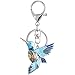 Luckeyui Cute Hummingbird Gift Keychains for Women Girls Blue Enamel Bird Keyring