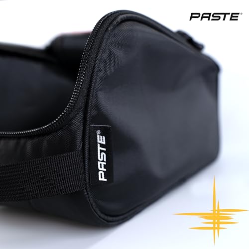 PASTE Schuhtasche Schwarz - Wasserabweisende Schuhtasche für Reise, Sport und Alltag, Schwarz mit Tragegriff - Schuhbeutel für Fußball, Tennis und Golf