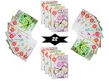 {EBA NATURE} 22 Pcs Combo-Pack, Premium Korean Pure Essence Facial Mask Sheet (11 Types x 2 pcs), Fi