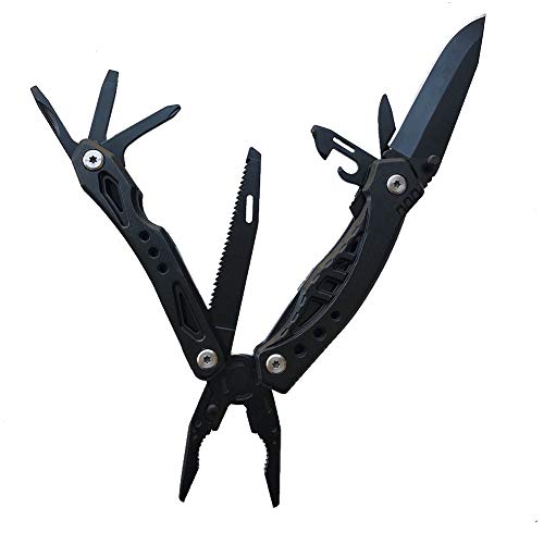 MIKMAY Camping Multifuntional Pocket Knives Plier Survival Gear Cool Gift 11 in 1 Christmas Stocking Stuffers, Unique Hunting Fishing Gift Ideas for Him Boyfriend Husband Teenage Boys, Cool Gadgets
