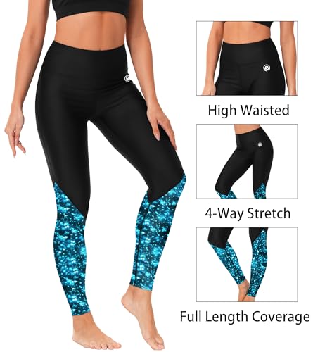 Image of AOBUTE Women Swim Pants UPF 50+ Rash Guard Pants High Waisted Swimming Leggings