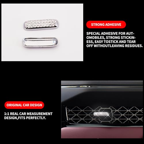 Image of for 11th Gen Honda,Bling Air Vent Outlet Sticker Car Interior Accessories Fits for 2024 Honda Accord (Silver 1)