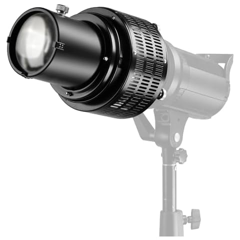 Soonpho Optical Snoot Bowens Mount Projector Attachment Kit with 8 Gobos Color and 10 Graphic Inserts, for Studio Strobe Light Flash Light Snoot Light Shaping and Creative Shooting Cover
