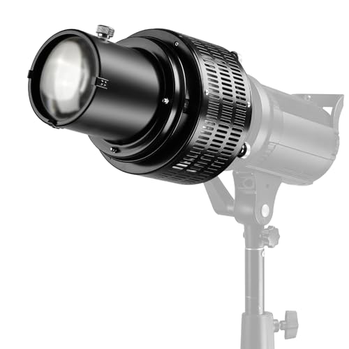 Soonpho Optical Snoot Bowens Mount Projector Attachment Kit with 8 Gobos Color and 10 Graphic Inserts, for Studio Strobe Light Flash Light Snoot Light Shaping and Creative Shooting