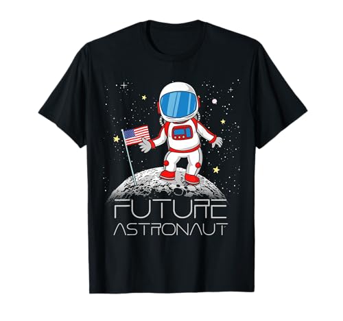 Kids Future Astronaut Man On The Moon Astronomy Gift T-Shirt