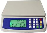 JZYOZDD Báscula electrónica, Báscula de Alta precisión, Báscula electrónica de Precios, Báscula de pesaje de Alimentos de Acero Inoxidable, Pantalla LCD, Función de pelado, Supermercado de Carne,