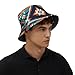 Fabric Bucket Hat Native American Indian Aztec Geometric Fashion Fisherman Hats Summer Reversible Packable Cap for Beach Sun Protection