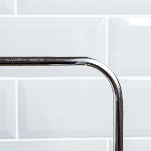 Bath Vida Towel Stand 3 Tier Bathroom Rack Free Floor Standing Towel Holder Curved, In Chrome