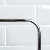 Bath Vida 3-poziomowy stojak łazienkowy, wolnostojący, zakrzywiony uchwyt na ręczniki, metal, chrom