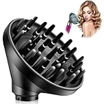 Chuancheng Upgraded Diffuser Attachment for Dyson Airwrap HS01/ HS05/ HS08 - Converts to Hair Dryer, Fast Drying Wave & Curly & Thick, Heat Resistant Nylon Fiber Nozzle Attachments, Black