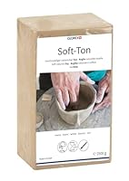 GLOREX 6 8075 301 -Soft Ton weiß 2500 g, natürlicher, lufthärtender Ton ohne Brennen, besonders weich und geschmeidig
