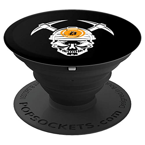 Skull Bitcoin Miner Hat and Hack T-shirt Hodl And Mining PopSockets Grip