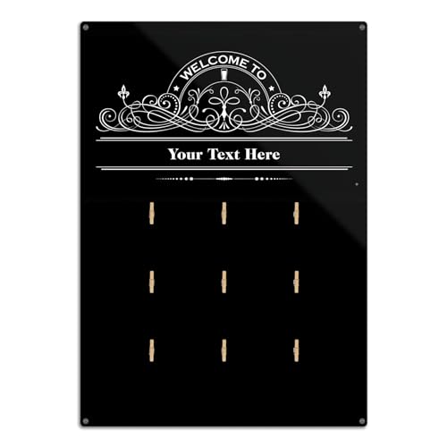 Personalised Metal Bar Sign Snack Board Holders - Gift Ideas for His Man Cave - Customised Pub Home Bar Accessories - Add Your Own Text Snack Sign For Bar RA816-SNACK
