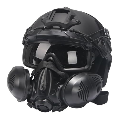 Casque tactique rapide avec demi-masque pour sessions airsoft et cosplay