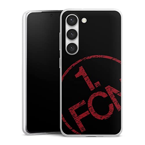 Slim Case kompatibel mit Samsung Galaxy S 23 Silikon Handyhülle transparent Hülle extra dünn Fanartikel 1. FCN Textur