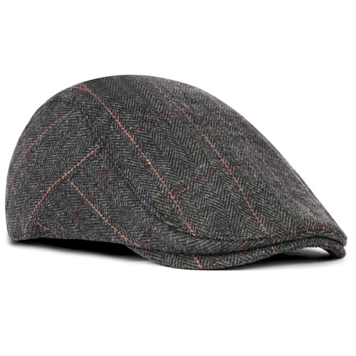 AOGOE Schiebermütze Barret Flat Cap - Einstellbar 47-55CM...