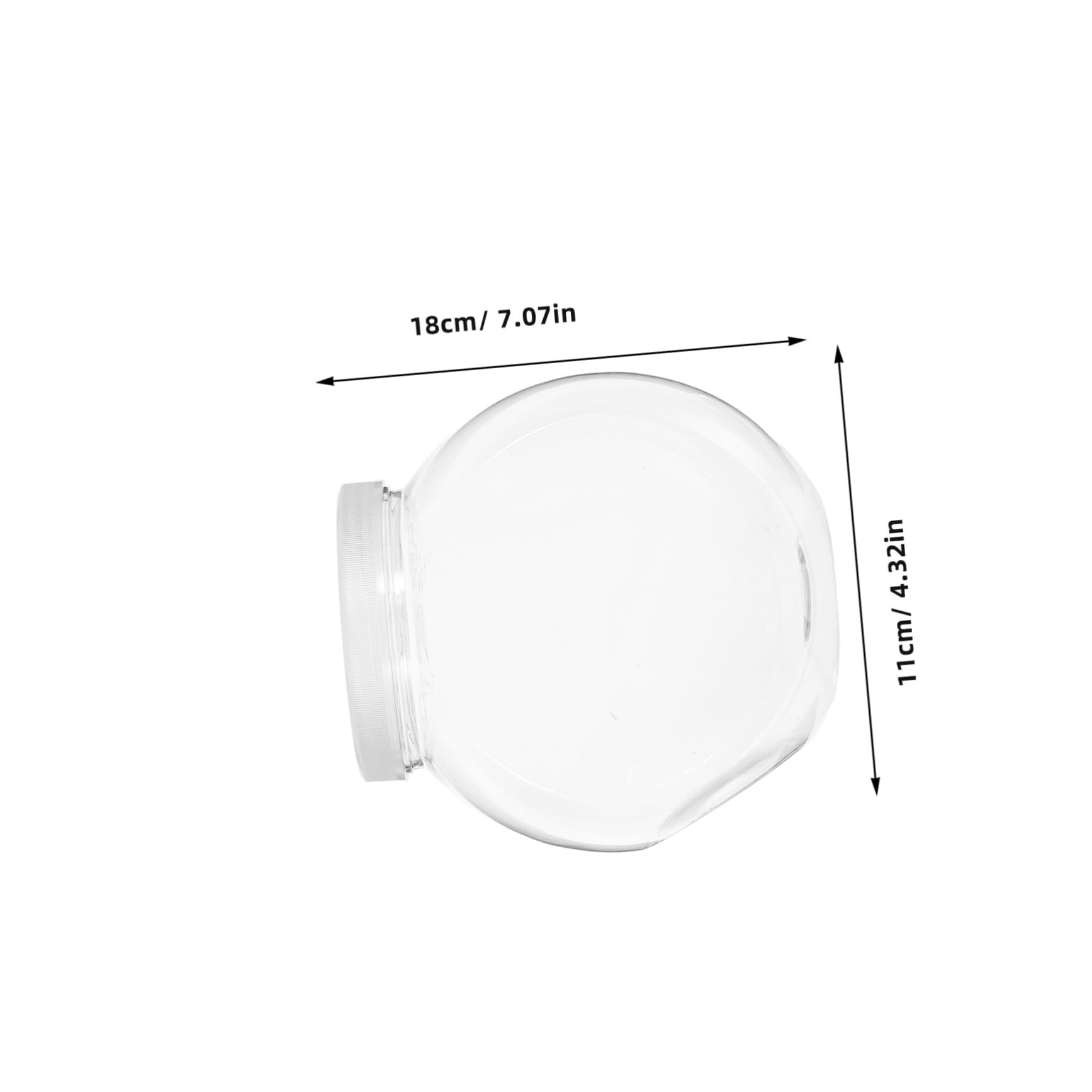 Cabilock 4piezas Tarro de Plástico Transparente para Dulces Tarros Redondos con Tapa Contenedores para Almacenar Alimentos para Galletas Frijoles Aperitivos Cocina o Fiesta