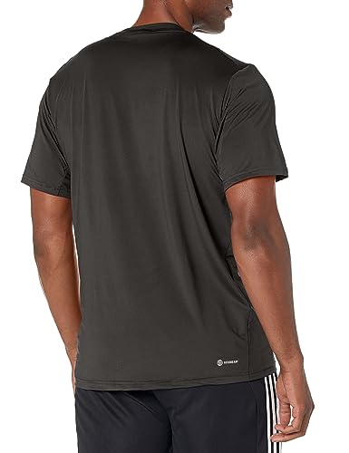 adidas Herren Train Essentials Stretch Trainings-T-Shirt, Schwarz/Weiß, XXL Tall – Ansicht 2