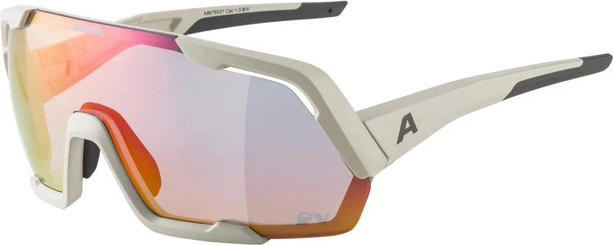 ALPINA Unisex - Dorośli, ROCKET QV Okulary sportowe, cool-grey matt/rainbow, One Size