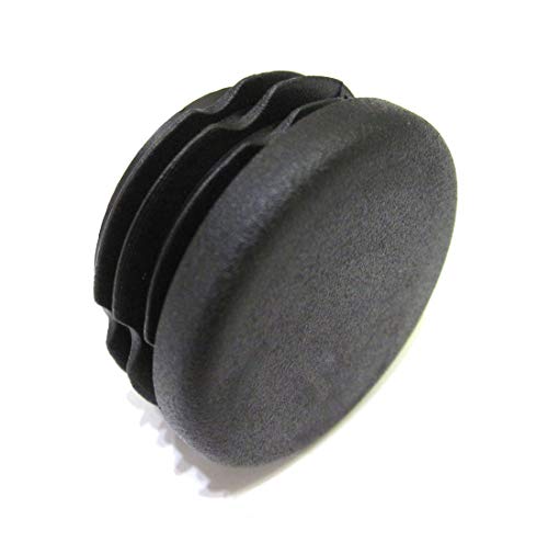 Image of 4pcs Pack: 1 1 /4 Inch Round Black Plastic End Cap (for Hole Size from 1 1 /16 to 1 3 /16, Including 1 1 /8 inches), Furniture Finishing Plug