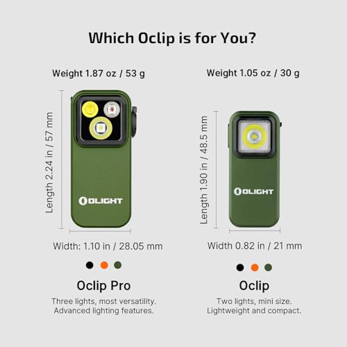 OLIGHT Oclip Pro EDC Flashlight Clip-on Rechargeable 500 Lumens Bundle IMINI 2 Keychain Light, 50 LMS Compact and Portable - image 3