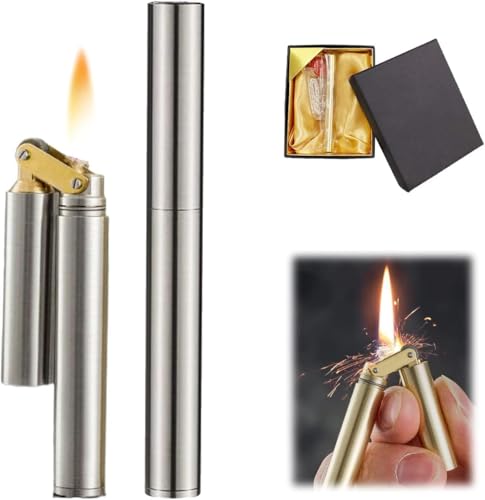 Encendedor soplete recargable 2 piezas negro zinc miniatura 6
