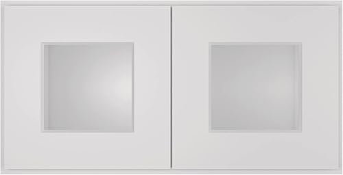 LOVMOR Armarios de pared, botiquines con puertas de cierre suave, muebles decorativos para salas de estar, dormitorios, cocinas, lavaderos (vidrio