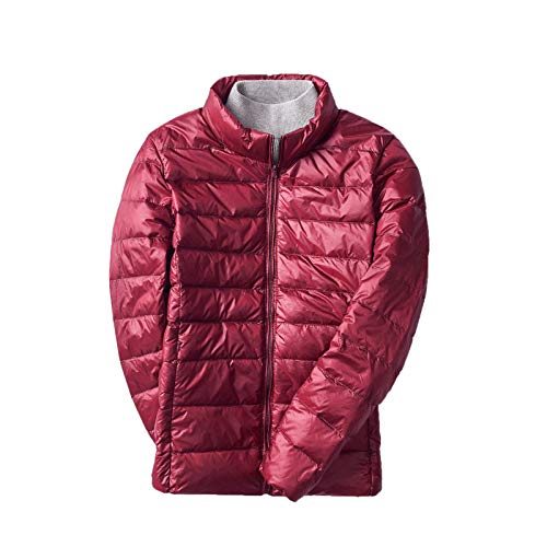 Women's Down Jacket Lightweight Duck Down Quilted Jacket Stand Collar