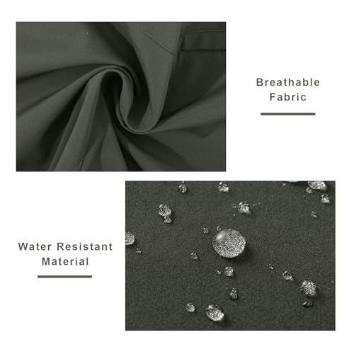 HomKuch Pantalones de Caminata al Aire Libre para Hombres Pantalones tácticos a Prueba de Viento Ligeros Pantalones de Senderismo de Cintura elástica - imagen 4