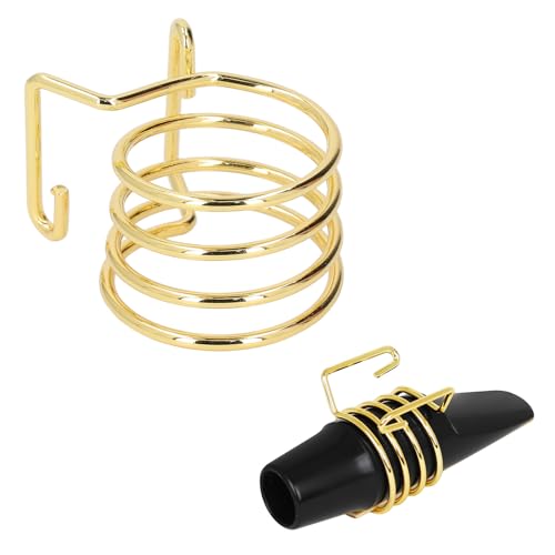 Sax Mouthpiece Sax Ligature, Alloy Gold Spiral Saxophone Mouthpiece Ligature Fastener, Professional Alto Sax Mouthpiece Ligature