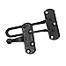 2 PCS Swing Bar Door Lock,ULIFESTAR Top Lock for Front Door Stainless Steel Door Latch Door Bolt,Barn Door Lock Shed Lock Fence Door Lock Hardware with Installation Screws Black