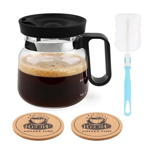 Taza de vidrio borosilicato 16oz con tapa antifugas y accesorios miniatura 1