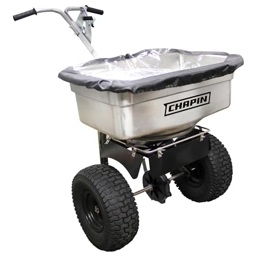 Chapin International Chapin 82500 100-Pound Stainless Steel Professional Salt Spreader, Silver