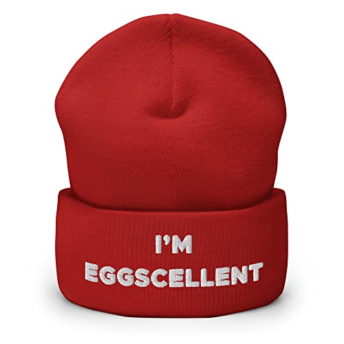 Hogue WS LLC I'm Eggscellent Hat (Embroidered Cuffed Beanie)
