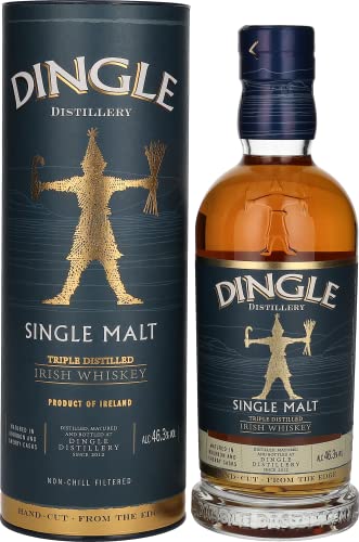 Dingle Single Malt Irish Whiskey I Triple Distilled I 46,3% Vol. I 700 ml I in Geschenkbox I Geschmack von Karamell und…